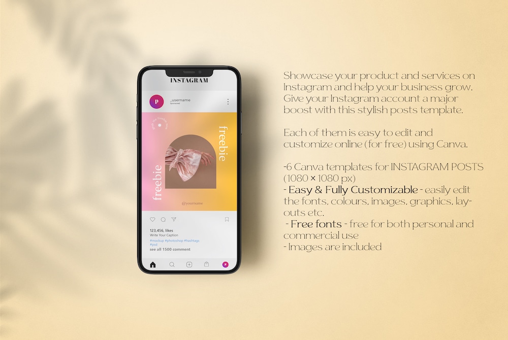 Instagram Gradient CANVA Template Freebie - Image 2