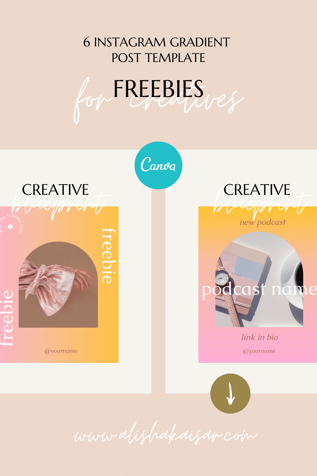Instagram Gradient CANVA Template Freebie